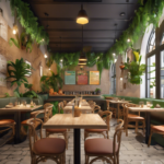 Restaurante vegano con ambiente acogedor en Mérida.