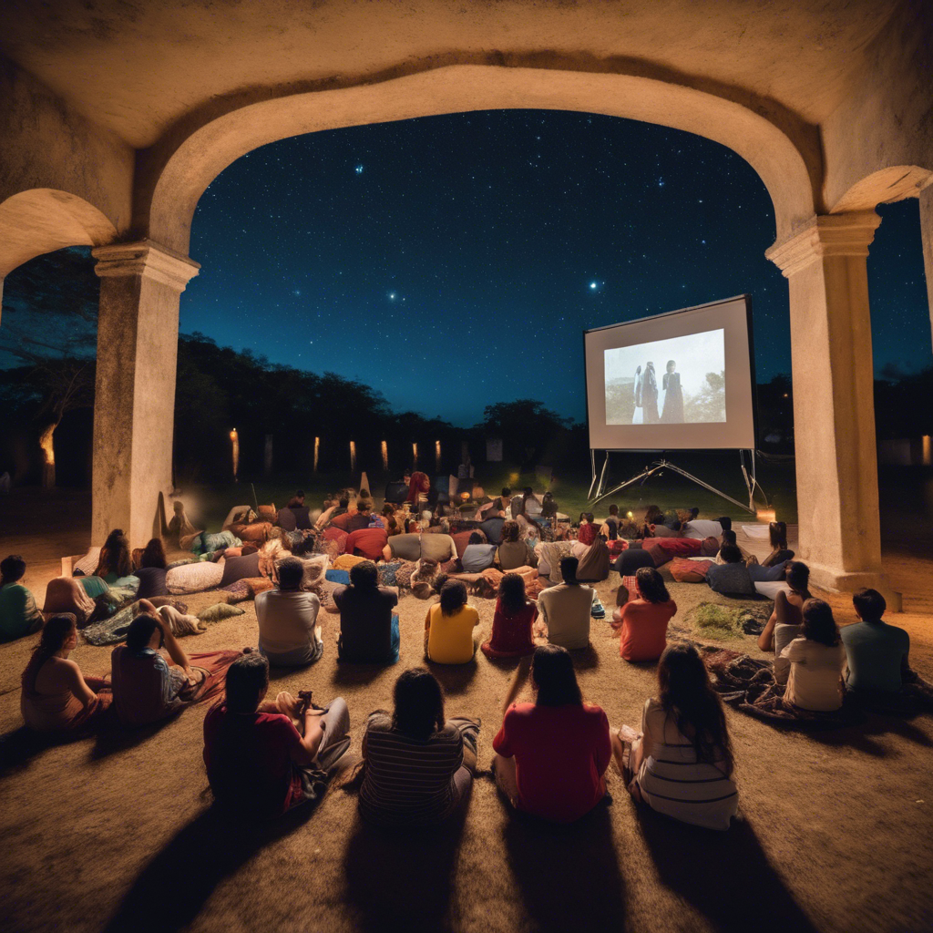 Cine al aire libre en espacios culturales de Mérida.